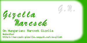 gizella marcsek business card